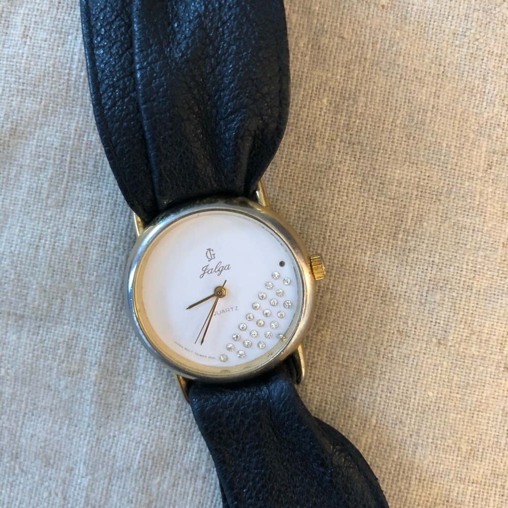 Vintage Gold Tone Diamond Watch